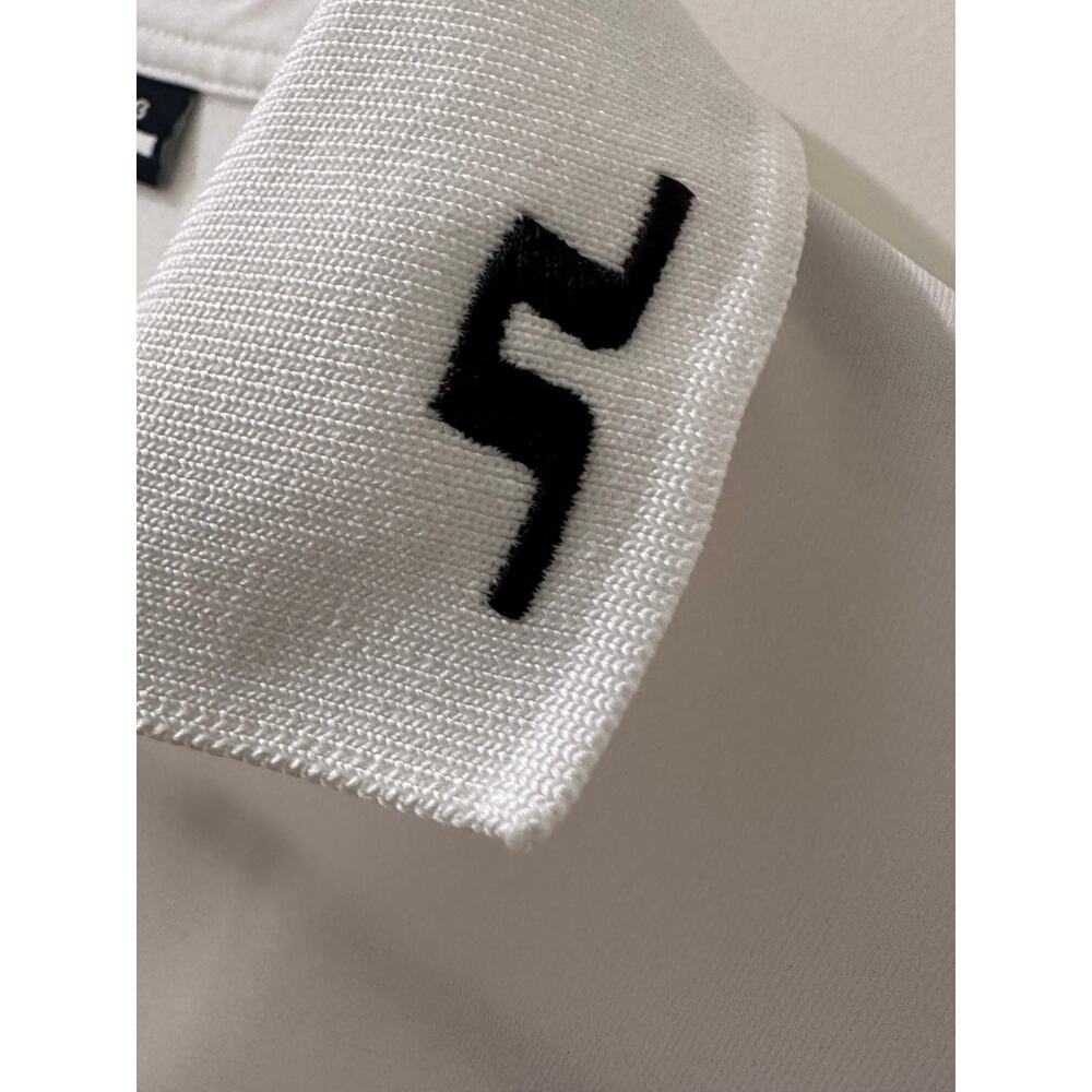 J.Lindeberg Tour Tech Long Sleeve Golf Polo Shirt White Size S Bridge Logo EUC - Picture 6 of 13